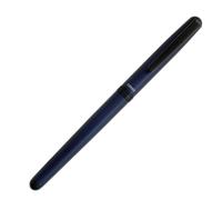 OHTO CR02-05-MBL - Penna roller in ceramica, punta fine da 0,5 mm, fusto in alluminio di medio spessore con componenti in ottone, blu opaco, inchiostro nero ricaricabile a base d'acqua, CR02-05-MBL