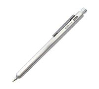 Ohto Needle Point GS01-S7 - Penna a sfera in alluminio, 0,7 mm, Soft-Ink, inchiostro nero, colore argento