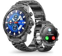 OHUGNA Smart Watch (rispondere/effettuare chiamate), 1,54 pollici di lusso Business Smartwatch da uomo impermeabile IP67 100+ modalità sport, fitness tracker, cardiofrequenzimetro sonno, contapassi