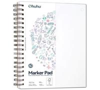 Ohuhu Album da Disegno a Doppia Faccia - Anti-Trasparenza, Carta Spessa 150g/m², 60 Fogli/120 Pagine per Alcohol Marker e Illustrazioni Professionali, Formato 25,4×18,7 cm