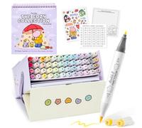 Ohuhu × Coco Wyo Alkohol-Marker-Malbuch-Set, Co-Branded Brush & Fine
