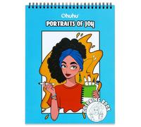 Ohuhu Double Sided Adult Coloring Book Bleedproof - 20 fogli/40 pagine a spirale rilegata pagina libro da colorare - Perfect Stress Relieving regalo libro da colorare, personaggio