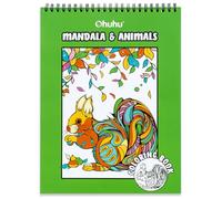 Ohuhu Double Sided Adult Coloring Book Bleedproof - 20 fogli/40 pagine a spirale rilegata pagina libro da colorare - Perfect Stress Relieving regalo libro da colorare, Mandala
