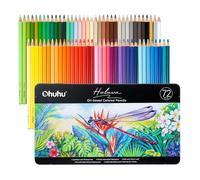 Ohuhu, matite colorate professionali a base di olio, 72 matite colorate ad alta pigmentazione, cuore tenero e spesso da 4 mm, per artisti coloristi disegnatori e ritrattisti