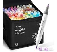 Ohuhu Pennarelli Alcol 104 Pennello & Fine Set Arte Ricaricabile