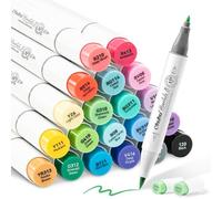 Ohuhu Pennarelli Alcol 24 Pennello & Fine Set Base per Schizzi