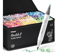 Ohuhu Pennarelli Alcol 320 Colori Pennello & Fine Set Schizzi Arte