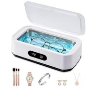 Ohuhu Pulitore Ultrasuoni, 48000 Hz Lavatrice Ultrasuoni 650ml con 5 Funzioni di Temporizzazione,Ultrasonic Cleaner per Apparecchio Denti, Protesi Dentali, Maschere Denti, Gioielli, Bianco