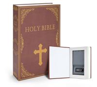 Ohuhu Scatola con serratura a combinazione, segreta, nascosta, finta cassaforte per casa e ufficio (Bibbia, vera carta)