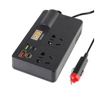 Ohulelks Inverter per Auto da 200 W su AC da 12V/24V A 220 V con QC 3.0, Porte di Ricarica USB/PD/Type-C e Rilevamento Della Tensione B