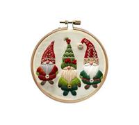 Ohulelks Serie di Natale Non, Borsa A Punto Croce, Borsa da Ricamo per Principianti, Decorazione DIY per La Casa. Gnomo di Natale
