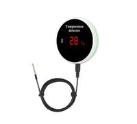 Ohulelks Termometro WiFi con Sonda da 1 M, Display LCD Digitale, Regolatore di Temperatura, App, Notifiche Push, Spina UE