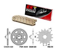 OHVALE GP-O 110 AUTOMATIC 110 2016-2019 catena corona pignone kit 420 PBR EK 242