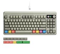 OHY XVX Tastiera da gioco retrò cablata al 75% con 2 porte HUB, tastiera meccanica M87 Pro con interruttori personalizzabili, RGB per gamer compatto, grigio