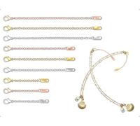 OHYANYAO Set da 9 Prolunghe per Catene, Prolunghe per Collane, per la Creazione di Bracciali Fai da Te di Gioielli, Feste, Spettacoli Teatrali (3 Misure, Oro/Argento/Oro Rosa)