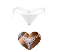 ohyeahlady Mini Perizoma G-String Filo Donna Ricamato Taglie Forti XL,Bianco