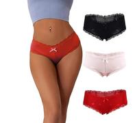 ohyeahlady Perizoma Donna Seducente Elasticizzate Taglie Forti Slip Brasiliana Senza Cuciture Pizzo Bikini Tanga Sexy Mutande Traspiranti String Curvy Mutandine Intimo Lingerie Underwear 3pack,XL-XXL