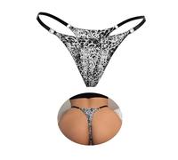 ohyeahlady Regolabile Perizoma Leopardato Donna Taglie Forti Tanga Seta di Ghiaccio Elastico Bikini T-Back T Indietro Thong G-String Mutande Brasiliana Mini Slip Lingerie Curvy Intimo