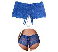 ohyeahlady Slip Donna Cavallo Aperto con Perle Taglie Forti | Mutande Aperte,Perizoma Seducente Hot,Tanga Perla,Mutandine Brasiliana Pizzo,Intimo Hard Con Buco Curvy,Biancheria Intima