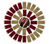OHYER 100 Pezzi Capsule Termoretraibili in PVC Tappi Pellicola Termorestringente per Bottiglie di Vino Capsule per Bottiglie di Vino Termoretraibile per Enoteche Famiglie Matrimoni 30 mm (Oro, Rosso)