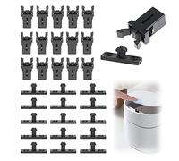 OHYER 15 paia Chiavistelli di Bloccaggio in plastica Coperchi Touch Top per Pattumiera Chiavistello di Ricambio per Coperchio della pattumiera Compatibile con La Maggior Parte dei Pattumiera (Nero)