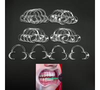 OHYER 20 pezzi Forma di C Apri Bocca Apri Bocca Divaricatore Guancia Dental Opener Strumenti Dentali Sbiancamento dei Denti Trasparente Piccolo Per i bambini Esame orale paradenti gioco di sfida (S)