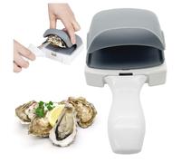 OHYER Coltello Portatile per Sgusciare Ostriche Macchina per Aprire Ostriche per Uso Domestico Oyster Knife Oyster Shuck Set Per conchiglie o formaggi duri (Grigio, 2 pezzi-Materiale in silicone)