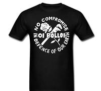 OI Polloi No Compromise Defense of Earth T Shirt Band Hardcore Anarcho Punk Rock