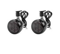 OIAJDSAD Indicatori Direzione Per Moto Per Dyna Per Softail Sportster 883 1200 2 Pezzi Ambra Moto Metallo Indicatori Direzione Anteriori Luci DRL 3 Fili Lampadina(LED Style C)