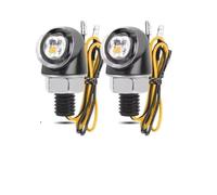 OIAJDSAD Indicatori Direzione Per Moto Per Hyosung Per Comet GT650 GT250 8mm Mini 12V DRL Indicatore Lampeggiante Alluminio Lampada Coda Anteriore Posteriore(2Pcs Amber Red)