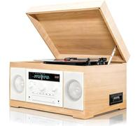 oiakus Lettore CD E Cassette, Giradischi Bluetooth, con Funzionalità Radio/Nastro, Supporta Ingresso Audio AUXIN, Funzione Cuffie, per Musica, Notizie, Fiction, Meteo, Traffico