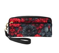 OIBNKCN Beauty case da viaggio versatile con rosa nobile e misteriosa, stampa su entrambi i lati, organizer per cosmetici in pelle PU ultra morbida per donne, regali per la festa della mamma e