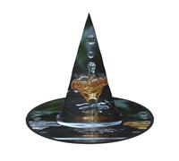 OIBNKCN Cappello da strega con tre gocce d'acqua, perfetto per donne, uomini, cappello da strega, decorazione da appendere e per feste
