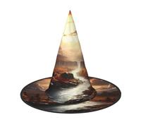 OIBNKCN Cappello da strega per Halloween, perfetto per donne, uomini, cappello da strega, decorazione da appendere e per feste