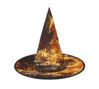 OIBNKCN Cappello da strega per Halloween, perfetto per donne, uomini, cappello da strega, decorazione da appendere e per feste