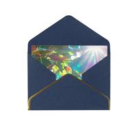 OIBNKCN Foglie sotto il sole. Biglietti di auguri unici ed eleganti, vuoti all'interno, assortimento di biglietti per tutte le occasioni, include buste e adesivi dorati.