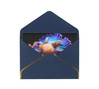 OIBNKCN Misteriose creature marine. Biglietti di auguri unici ed eleganti, vuoti all'interno, assortimento di biglietti per tutte le occasioni, include buste e adesivi dorati.