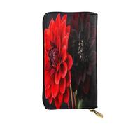 OIBNKCN Mysterious Jasmine Flower - Portafoglio in pelle di alta qualità con cerniera in metallo, scomparti multipli per carte di credito, tasche per contanti, regalo ideale per lei o lui
