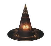 OIBNKCN The ancient magic furnace Halloween Hat Witch Hat - Perfetto per donne, uomini, cappello da strega, decorazione da appendere e per feste