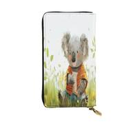 OIBNKCN The cute little bear Premium Leather Wallet with Metal Zipper, multiple card slot per contanti, regalo ideale per lei o lui