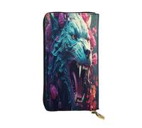 OIBNKCN The Mountain Lion - Portafoglio in pelle di alta qualità con cerniera in metallo, tasche multiple per carte di credito, regalo ideale per lei o lui