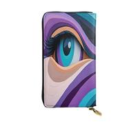 OIBNKCN The Mysterious Eye - Portafoglio in pelle di alta qualità con cerniera in metallo, tasche multiple per carte di credito, regalo ideale per lei o lui