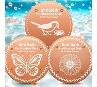 OICEME Vasca per uccelli Purificazione Disco Rame Puro Esterno Inverno Energia Solare Birdbath Deicer Gabbia Hanging Bowl Metal Deck Ringhiera Vetro Calcestruzzo Ceramica Pietra Terra Acqua Uccelli