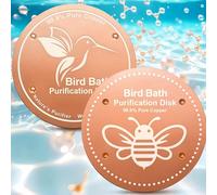 OICEME Vasca per uccelli Purificazione Disco Rame Puro Esterno Inverno Energia Solare Birdbath Deicer Gabbia Hanging Bowl Metal Deck Ringhiera Vetro Calcestruzzo Ceramica Pietra Terra Acqua Uccello
