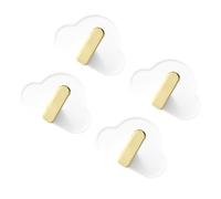 OIDANCLE 4 Pezzi Gancio a Nuvola senza Fori per Parete in Plastica ABS | Design Adorabile e Semplice, Installazione Facile, senza Segni Sul Muro, per Cucina e Zona Lavabo