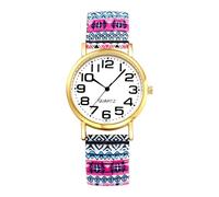 OIDEA Boho - Orologio elastico da donna: orologi rotondi analogici al quarzo per signora scala numeri arabi grandi chiari e facili da leggere cinturino in lega - per il tempo libero affari regali