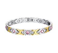 OIDEA Bracciale Braccialetto Donna Braccialetto Catena Acciaio Inox Mosaico Strass Argento Oro