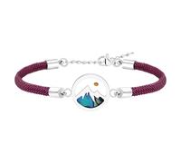 OIDEA Bracciale con semi di senape e madreperla: cordoncino intrecciato in acciaio da montagna, per donna, regalo cristiano, fede, ispiratore, nero