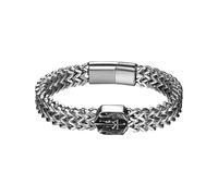 OIDEA Bracciale San Michele da uomo: bracciale a catena arcangelo in acciaio inox argento per gentiluomo gioielli religiosi cattolici ipoallergenici - per amuleto regali, Acciaio inossidabile, Non