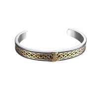 OIDEA Bracciale uomo Nordic Viking Martello di Thor: bracciale aperto regolabile in acciaio inossidabile per uomo, amuleto vichingo gourmette polsino - regalo per padre figlio amante amico, Acciaio